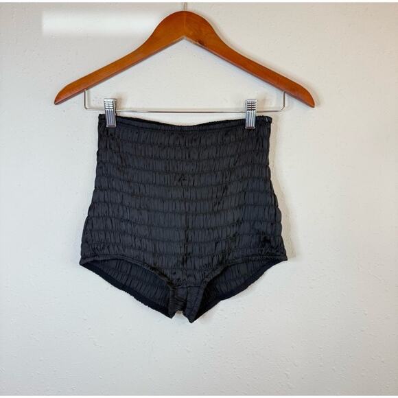 MSRP $48 NWT Free  People Intimately Black Ruched Shorties Size S SAME DAY SHIP - Picture 4 of 7
